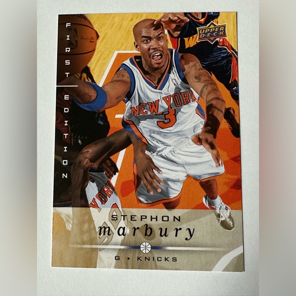 Stephon Marbury Trading Card - White & Orange Basketball Card